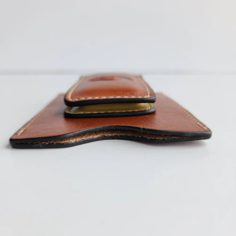 Legacy Brown Leather Money Clip Wallet Green Bay Packers / University Of Georgia